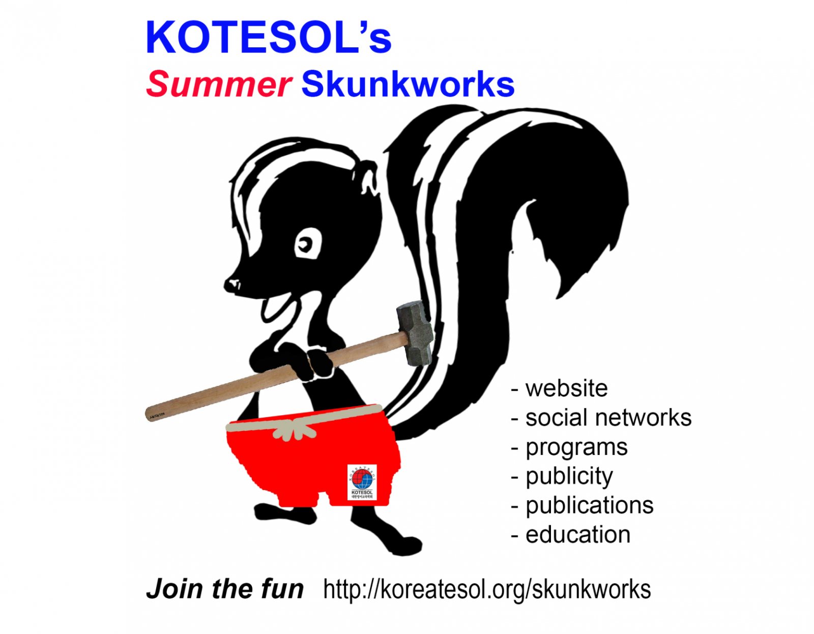 KOTESOL's Annual Summer Skunkworks